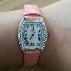 Vera Pelle Pink Fiorelli Watch With Authentic Murano Glass  Venice Japan Movt Vera Pelle | Accessories | Vera Pelle Pink Fiorelli Watch  main image 2